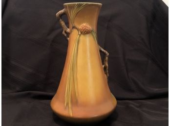 Antique USA Roseville American Art Pottery Pinecone Tree Vase Circa 1931