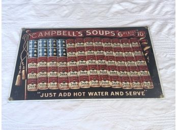 Campells Soups Vintage Porcelain And Steel Advertisment Wall Art