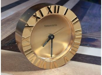Fabulous TIFFANY & Co. Brass ATLAS COLLECTION Clock - Beautiful Clock - Swiss Made Movement - Amazing Piece