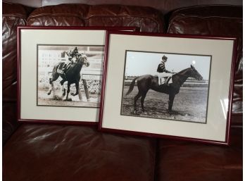 Two Framed Decorator Prints - Man O' War & Spectacular Bid - Wonderful Frames - Two Amazing Prints ! WOW !