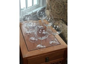 Group Lot Of Seven (7) Wonderful RALPH LAUREN / POLO Large White Wine Glasses - All In Excellent Condition