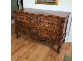 Gorgeous Vintage French Provincial / Louis XV Style Carved Chest / Commode - Carved Fruitwood - BEAUTIFUL !