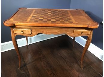 Spectacular Flip Top French Style Games Table - Chess & Backgammon - Beautiful Inlays - Great Functional Piece