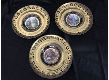 Regency Bone China Framed With Brass- Set Of 3