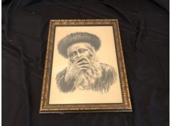Rabbi Portrait Signed And Numbered In Pencil
