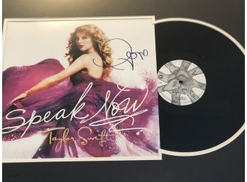 Framed Taylor Swift 'Speak Now' Record- Signed