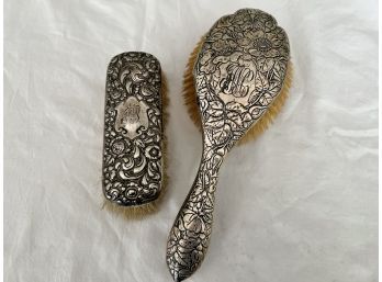 Pair Of Sterling Brushes