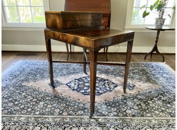 Antique Leather Cherrywood Side Table With Drawer (Table A)