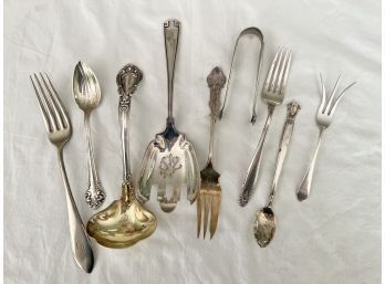 Group Lot Of 9 Pieces Of Sterling Silver Flatware- 10.11 Ozt