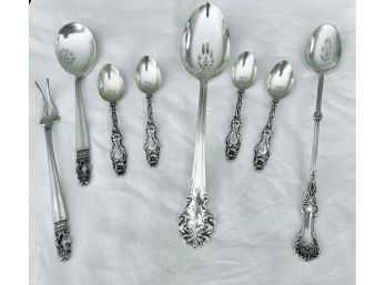 Group Lot Of 8 Pieces Of Sterling Flatware , Some Marked Gorham- 6.380 Ozt