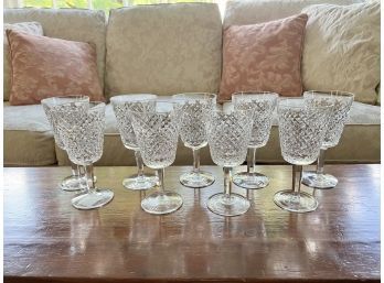 Group On 9 Waterford Crystal Red Wine Stems - Alana Pattern