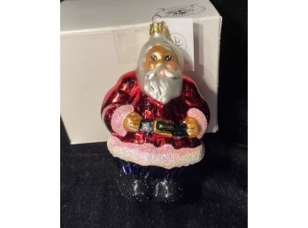 Christopher Radko Two Sided Santa And Mrs. Clause Ornament
