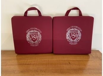 Two Harvard 350th. Celebration Commemorative Stadium Seat Cushions