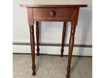 Antique Hardwood Single Drawer Table