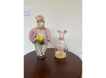 Vintage Inspired Easter Rabbit Figurines