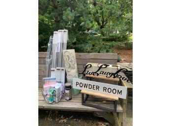 Huge Bundle Of Powder Room / Bath Decor And Beauty Accessories