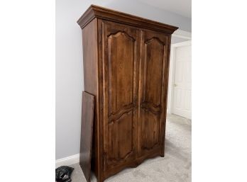 Ethan Allen Country French Carved Solid Wood Armoire / Wardrobe