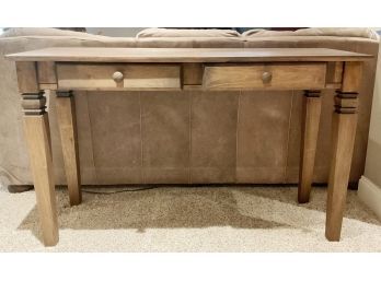 Pine Console Table With Drawers