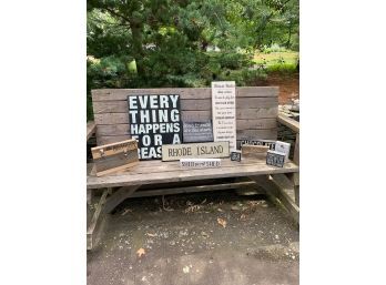 Wall Plaque Home Decor Bundle - Inspirational And Fun Quotes