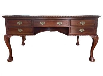 French Inspired Console Table / Desk With Clawfoot Cabriole Legs