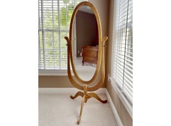 Beautiful Craftsman Solid Maple Floor Standing Vanity Mirror
