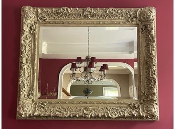 French Neoclassical Inspired Mirror With A Muted Metallic Finish