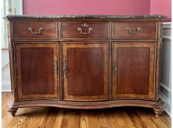 Domain 'manchester' Solid Cherry Serpentine Marble Top Buffet / Sideboard