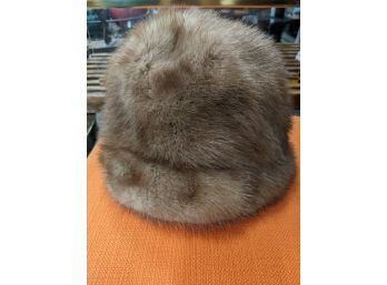 Honey Colored Mink Hat Size X-Small