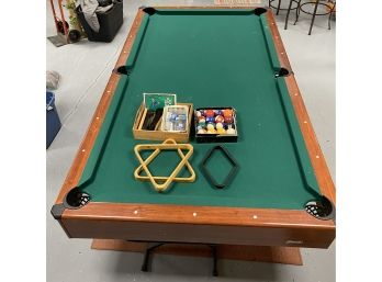 Felt Top Pool Table With Accessories