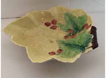 Vintage Carltonware Australian Design Hand Painted  Leaf Candy/Nut Dish
