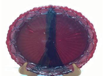 Vintage Avon Cape Cod Ruby Red Oval Serving Dish