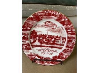 New Milford CT Tricentennial Plate  20/500