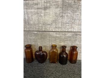 Brown Glass Bottle Lot 1