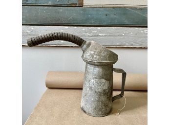 Vintage Galvanized Oil Can With Adjustable Spout