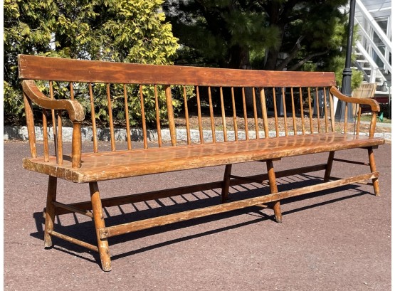 A Large 19th Century Pine Parson's Bench