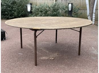 A 6' Round Folding Banquet Table (3 Of 10)