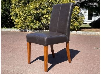 A Modern Leather Side Chair