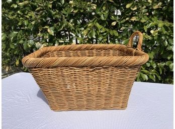 A Large Wicker Laundry Basket