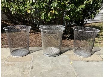 4 Modern Mesh Wastebaskets