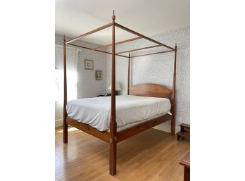 A Pine Full Size Canopy Bedstead