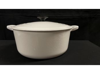 Le Creuset White #26 Stock Pot Made In France - 10'd X 5'h