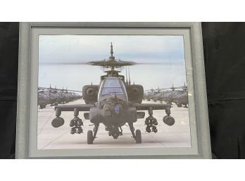 An  Apache Helicopter  Framed Photo / Print  - 24'w X 21'h