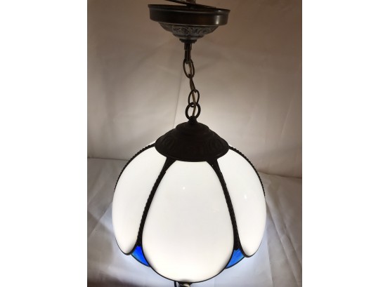 Stained Glass Hanging Dome Chandelier