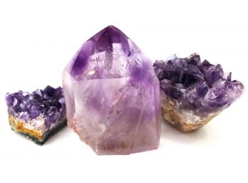 Beautiful Raw Amethyst Crystals (3 Pieces)