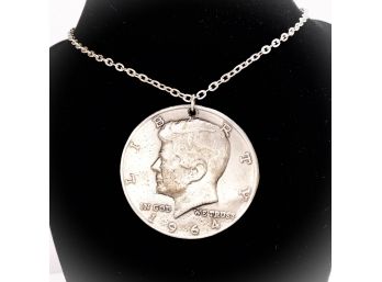 President John F. Kennedy Necklace (This Is NOT A Genuine Kennedy Half Dollar Coin)