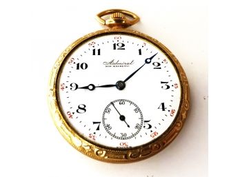 Antique Admiral Non-Magnetic Pocket Watch By Tacy Watch Company (15 Jewels)