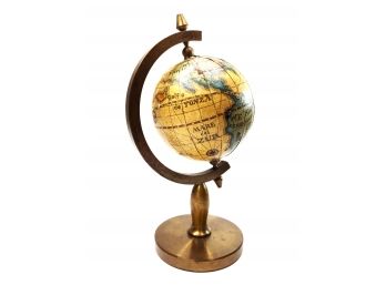 Miniature World Globe Made In Italy (4.5 Inches Tall)