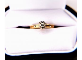Vintage 14kt Gold Diamond Engagement Ring By J.R. Wood & Sons (a.k.a. - ARTCARVED)