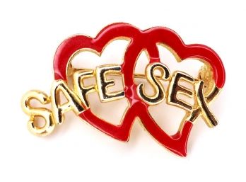 Vintage Safe Sex Brooch