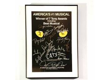 Cats Broadway Musical Poster Signed By The Cast